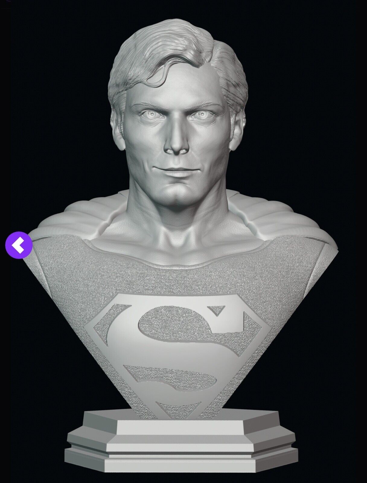 Christopher Reeves Superman Bust Skin Color 3D Print