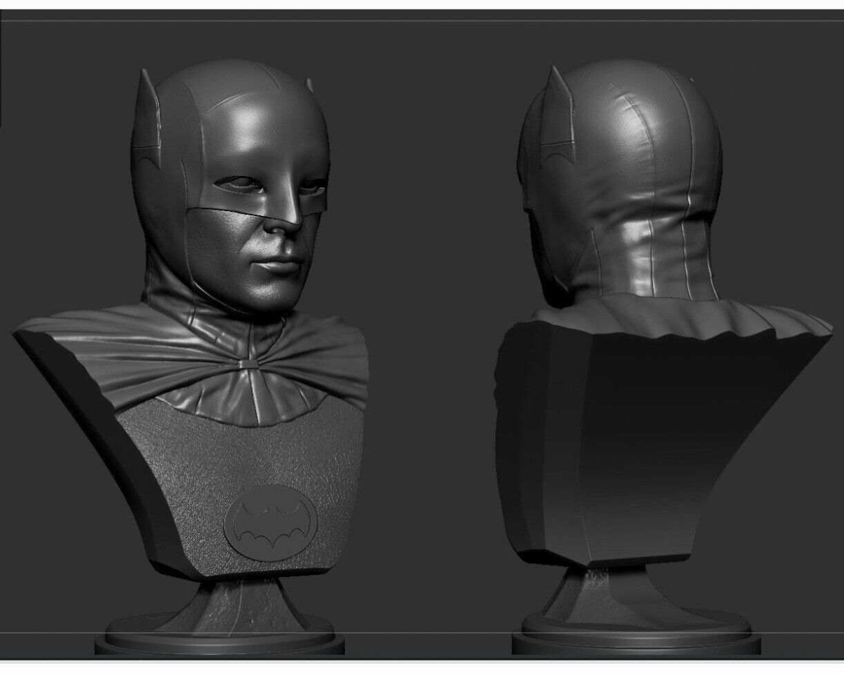 Adam West Batman Bust – 12” Retro TV Classic | 3D Printed Statue