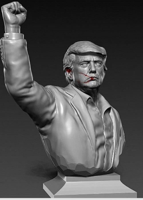 Donald J. Trump “Fist Pump” 2024 Statue – 323mm Marble 3D Print Tribute