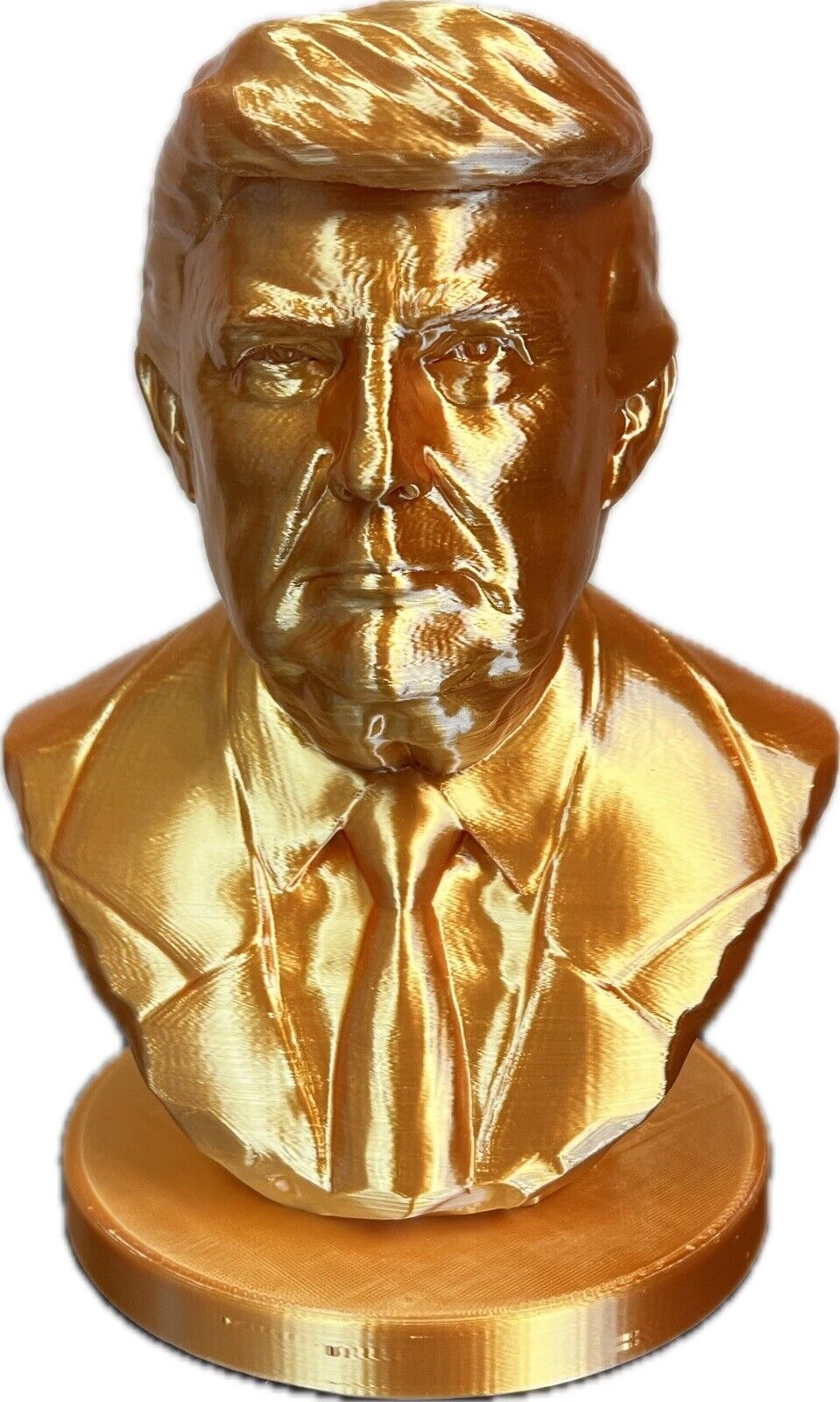 Gigantic 343mm President Donald J. Trump Bust – Gold Finish 3D Print