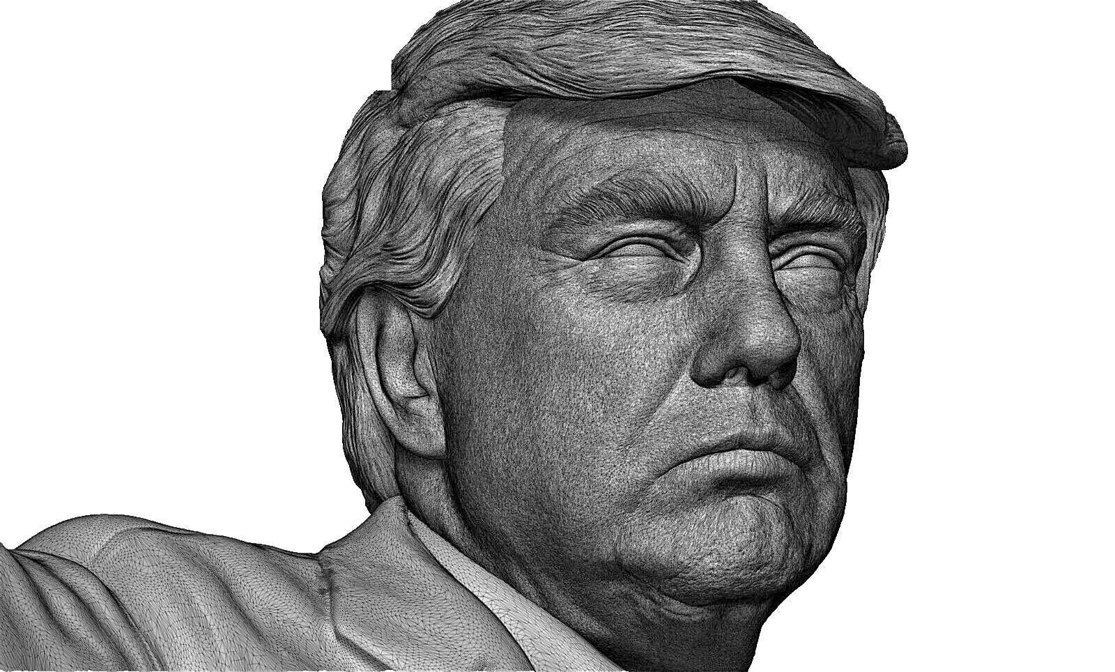 Donald J. Trump “Fist Pump” 2024 Statue – 323mm Marble 3D Print Tribute