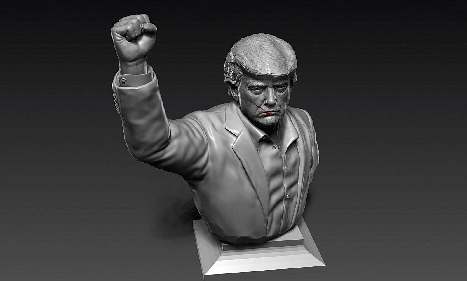 Donald J. Trump “Fist Pump” 2024 Statue – 323mm Marble 3D Print Tribute