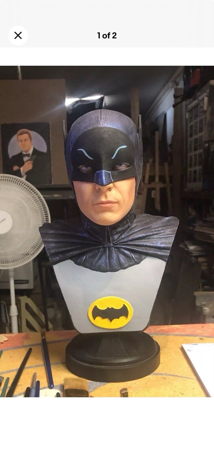 Adam West Batman Bust – 12” Retro TV Classic | 3D Printed Statue