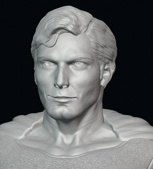 Christopher Reeves Superman Bust Skin Color 3D Print