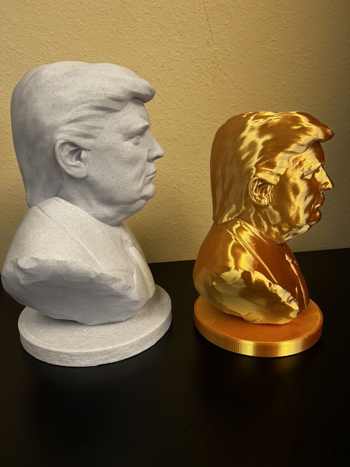 Gigantic 343mm President Donald J. Trump Bust – Gold Finish 3D Print