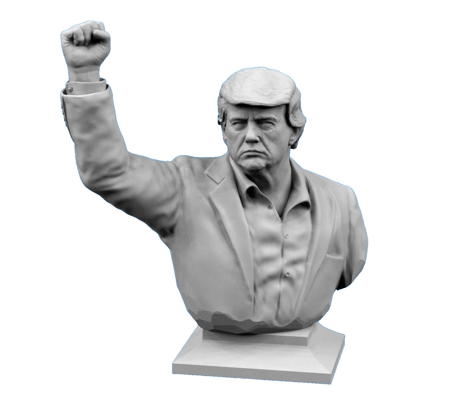 Donald J. Trump “Fist Pump” 2024 Statue – 323mm Marble 3D Print Tribute