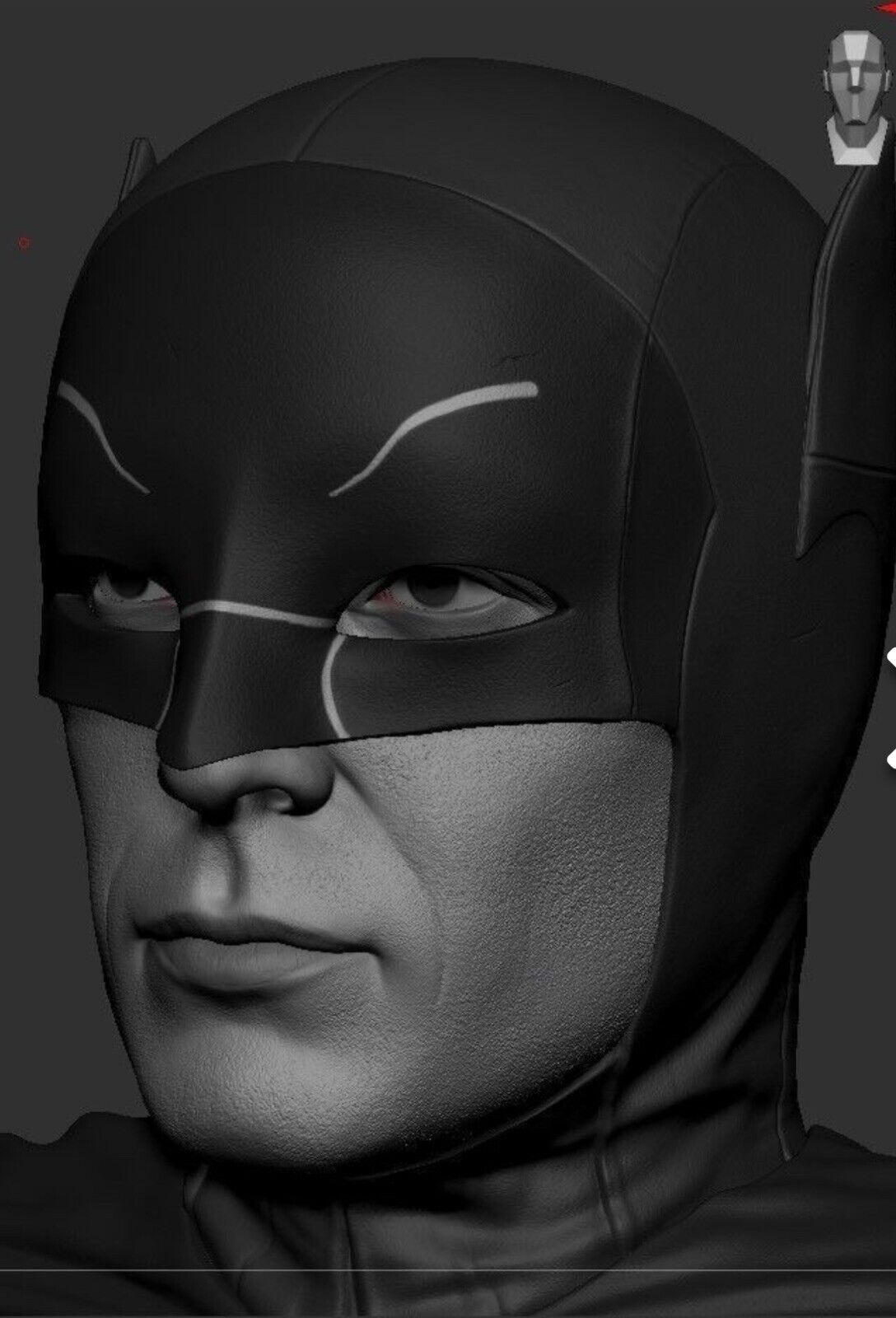 Adam West Batman Bust – 12” Retro TV Classic | 3D Printed Statue
