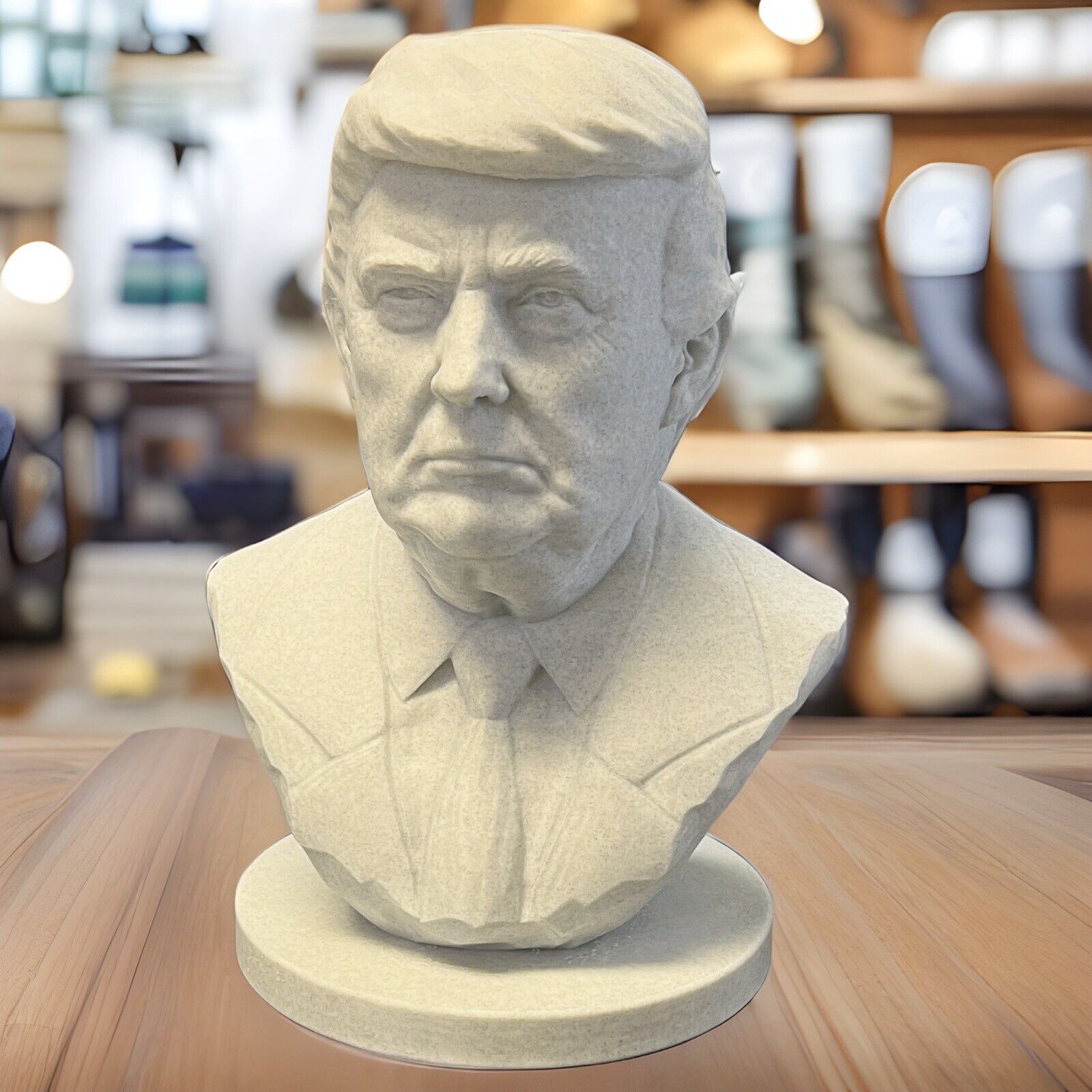 Gigantic 343mm President Donald J. Trump Bust – Marble Finish 3D Print