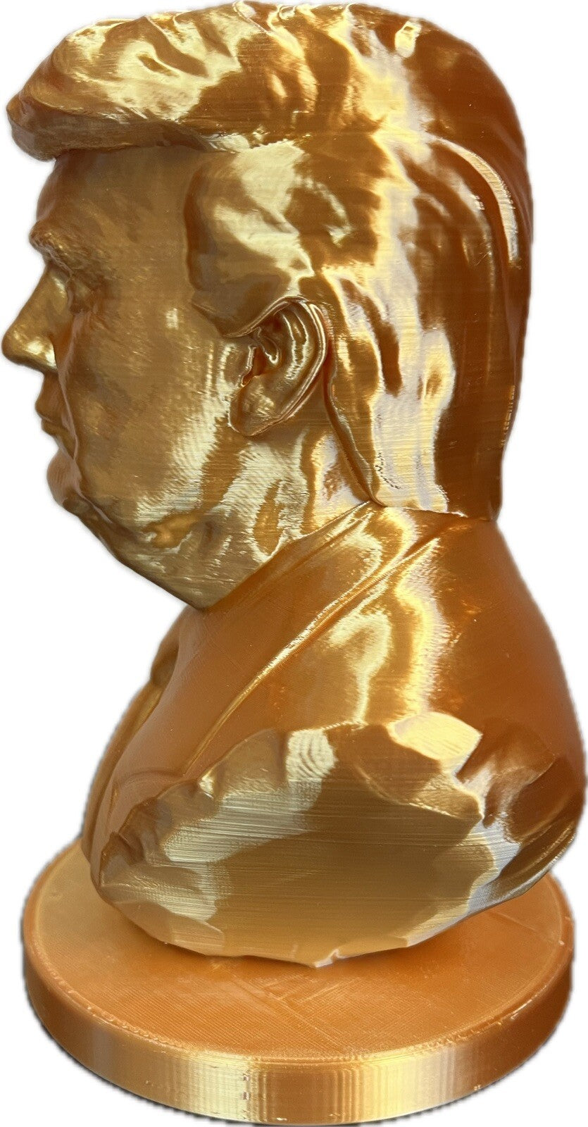 Gigantic 343mm President Donald J. Trump Bust – Gold Finish 3D Print