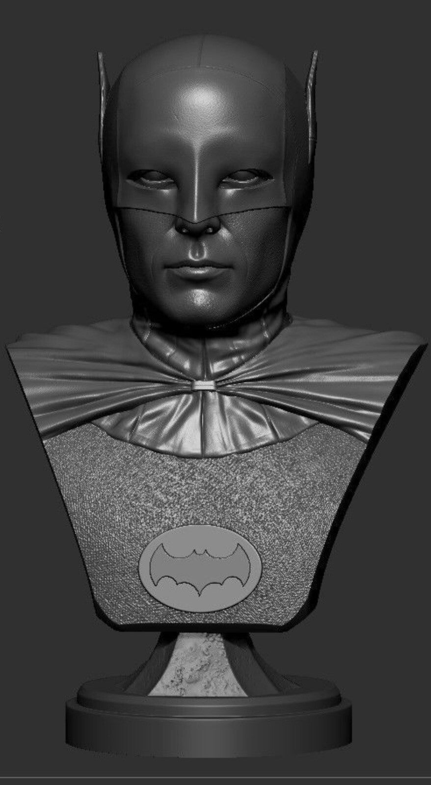 Adam West Batman Bust – 12” Retro TV Classic | 3D Printed Statue