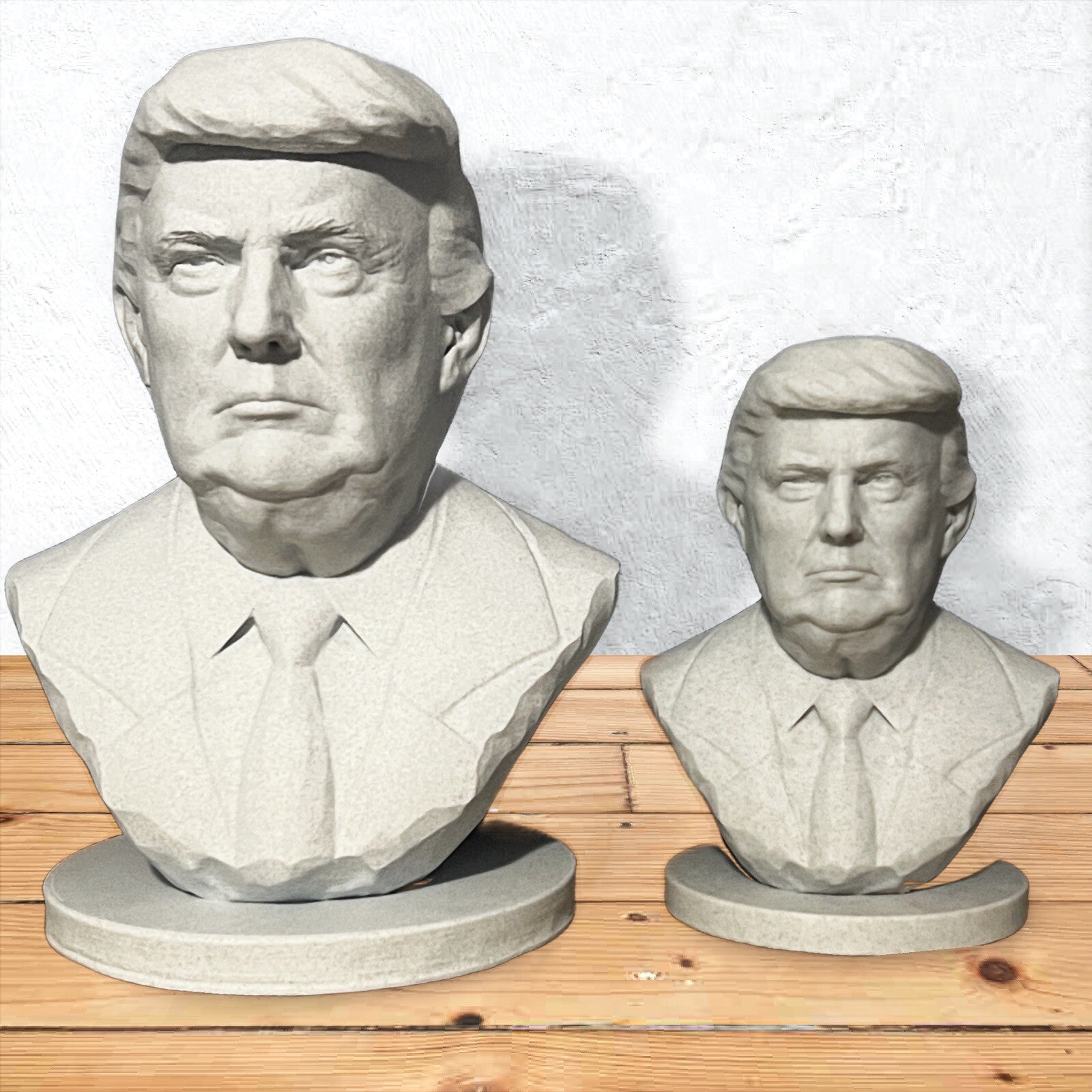 Gigantic 343mm President Donald J. Trump Bust – Marble Finish 3D Print